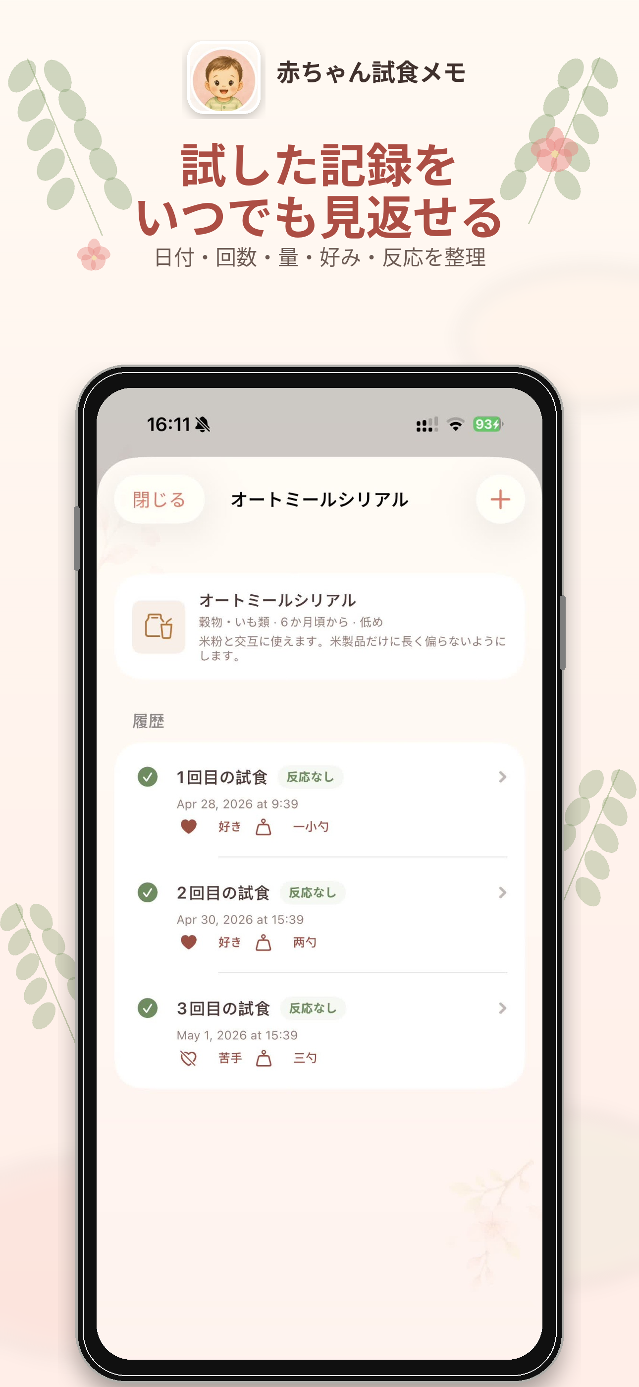試食履歴